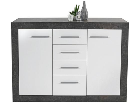 Komoda Sideboard Iguan - biela/tmavosivá, Moderný, kompozitné drevo (120,2/85,1/34,8cm) Komoda Sideboard Iguan - biela/tmavosivá, Moderný, kompozitné drevo (120,2/85,1/34,8cm)