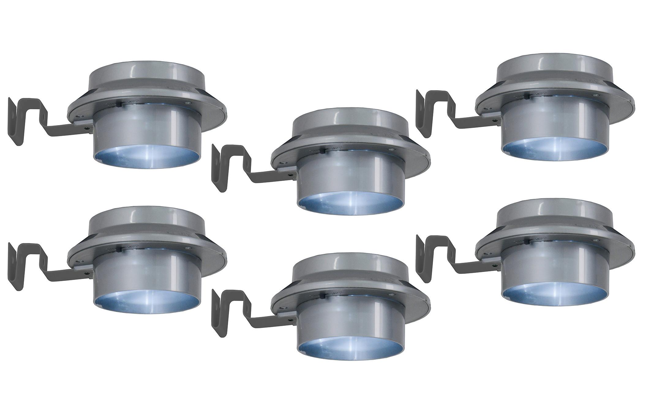 6 X Solarleuchte Grau H: 12 Cm - Grau, Basics, Kunststoff (12 cm /6 cm cm) - Näve