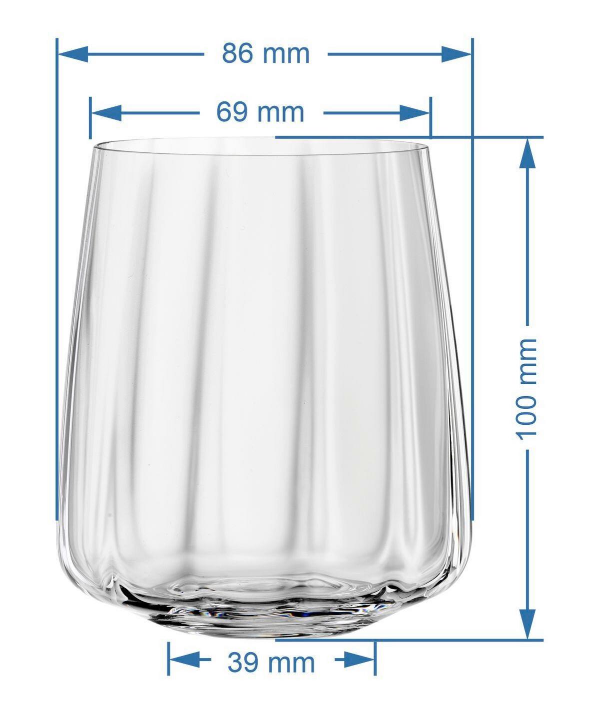 Trinkglas Optik Kristallglas ca 400 ml - Klar, Basics, Glas (400ml) - Bohemia
