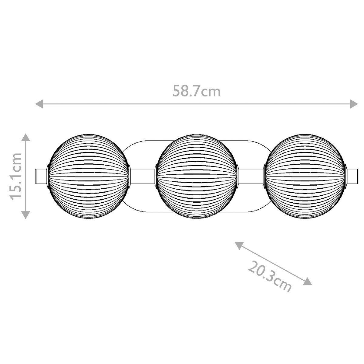 Falilámpa Qn-Palmas-3w-Bg - aranyszínű, Konventionell, üveg/fém (15,1/58,7cm) - Elstead Lighting