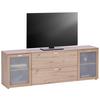Tv-lowboard Xeno B: 180 Cm Eiche Artisan - Eiche Artisan, MODERN, Glas/Holzwerkstoff (180/62/37cm)