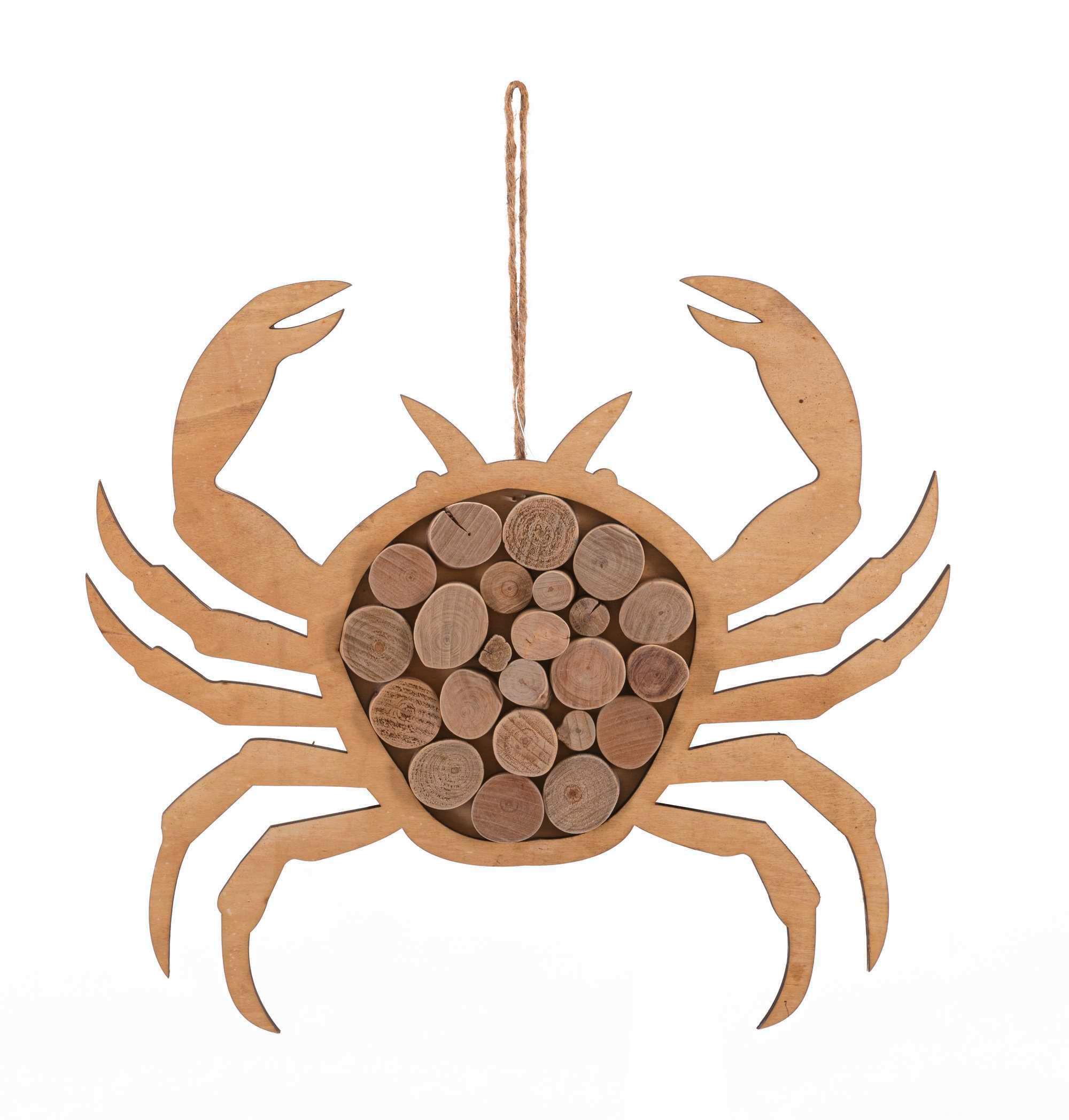 Wanddeko Krabbe Holz, Bxhxt: 31x35x2 Cm - Braun, Basics, Holzwerkstoff (31/35/2cm)