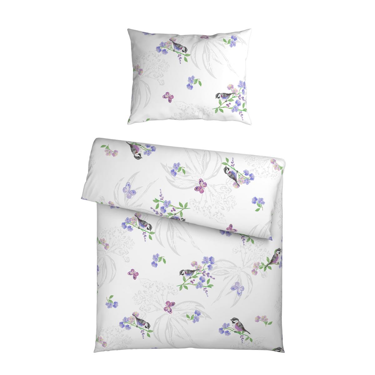 Bettwäsche Amalia - Blau/Weiß, ROMANTIK / LANDHAUS, Textil - James Wood