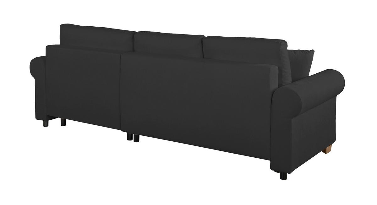 Ecksofa Arles Anthrazit 99 S: 266x161 Cm - Anthrazit/Buchefarben, Design, Textil (266/161cm) - MID.YOU