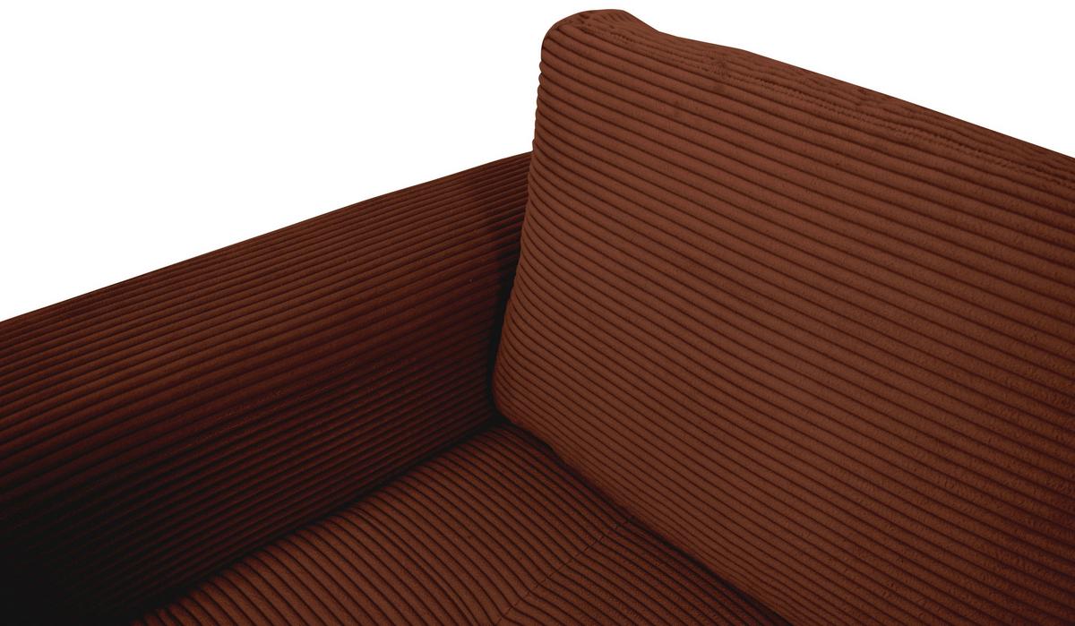 Souprava U MALTE, pravá, červenohnědý manšestr - černá/červenohnědá, Moderní, textil/plast (155/305/178cm) - Based
