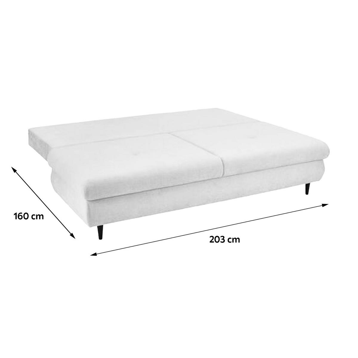Schlafsofa Virgo - Schwarz/Weiß, KONVENTIONELL, Textil (212/97/105cm) - MID.YOU