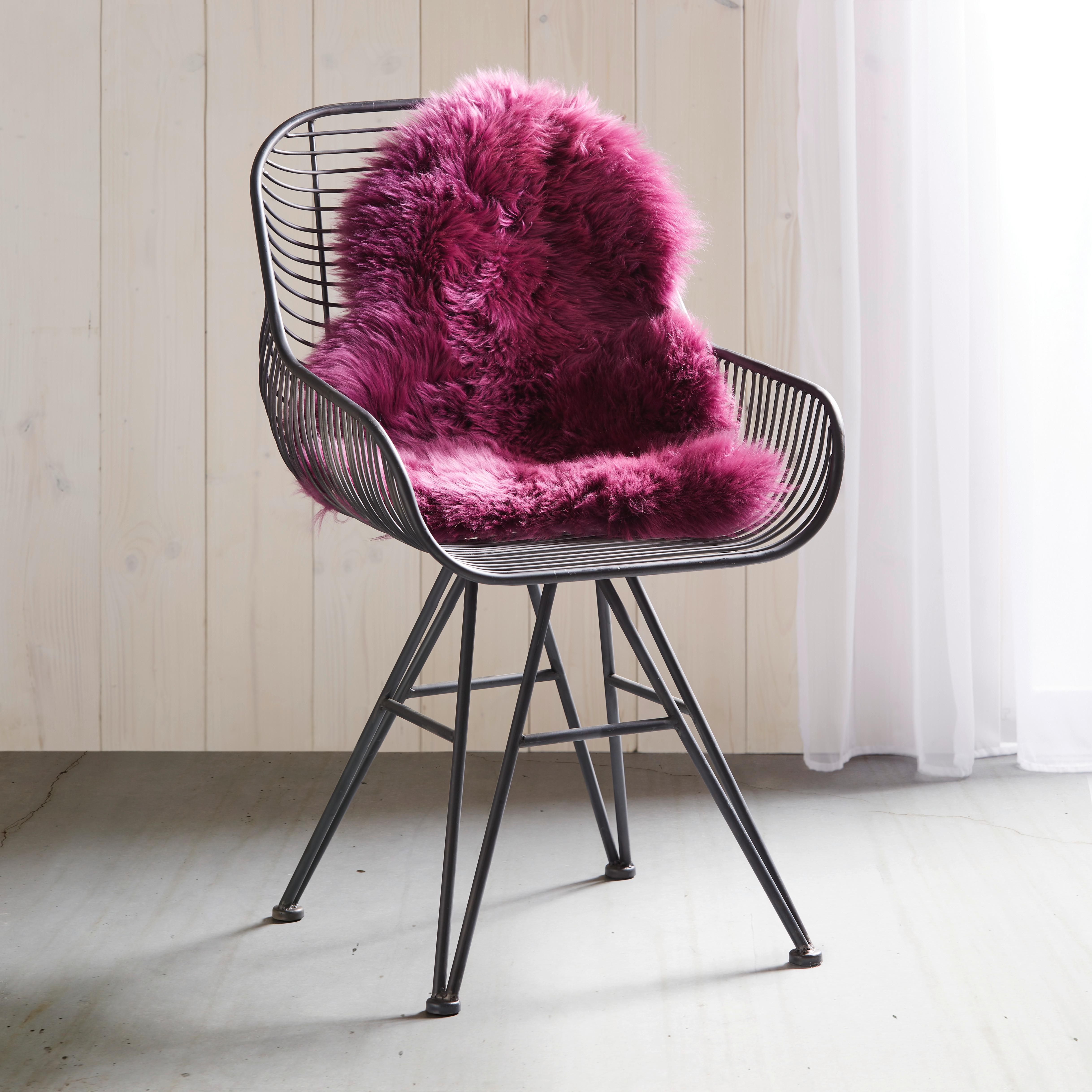 Rúno Emma, 60/45cm, Fialová - fialová, textil (60/45cm) - Modern Living