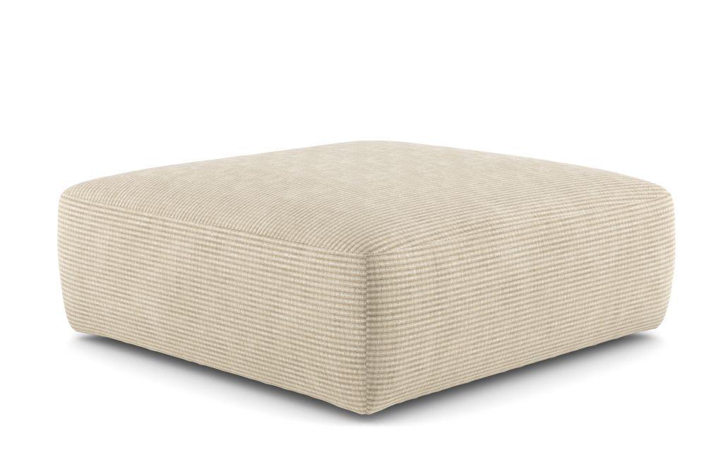 Taburetka LASSO, béžový menčester - čierna/béžová, Lifestyle, textil (124/47/114cm)