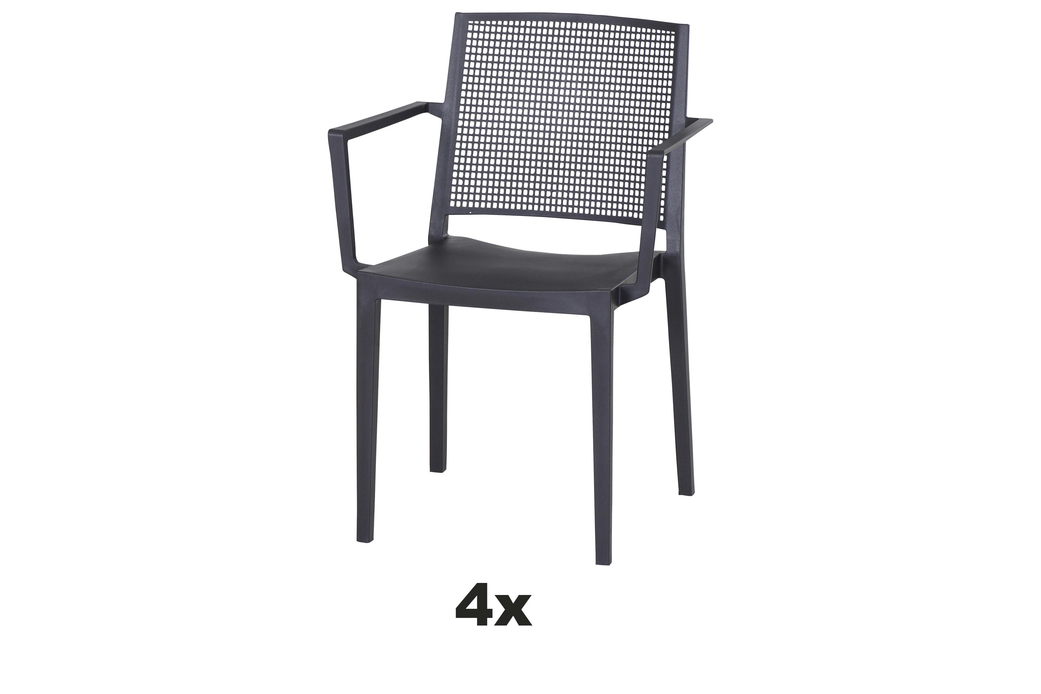 Stapelstuhl T20118 - Anthrazit, Basics, Kunststoff (46/80/56cm) - Siena Garden