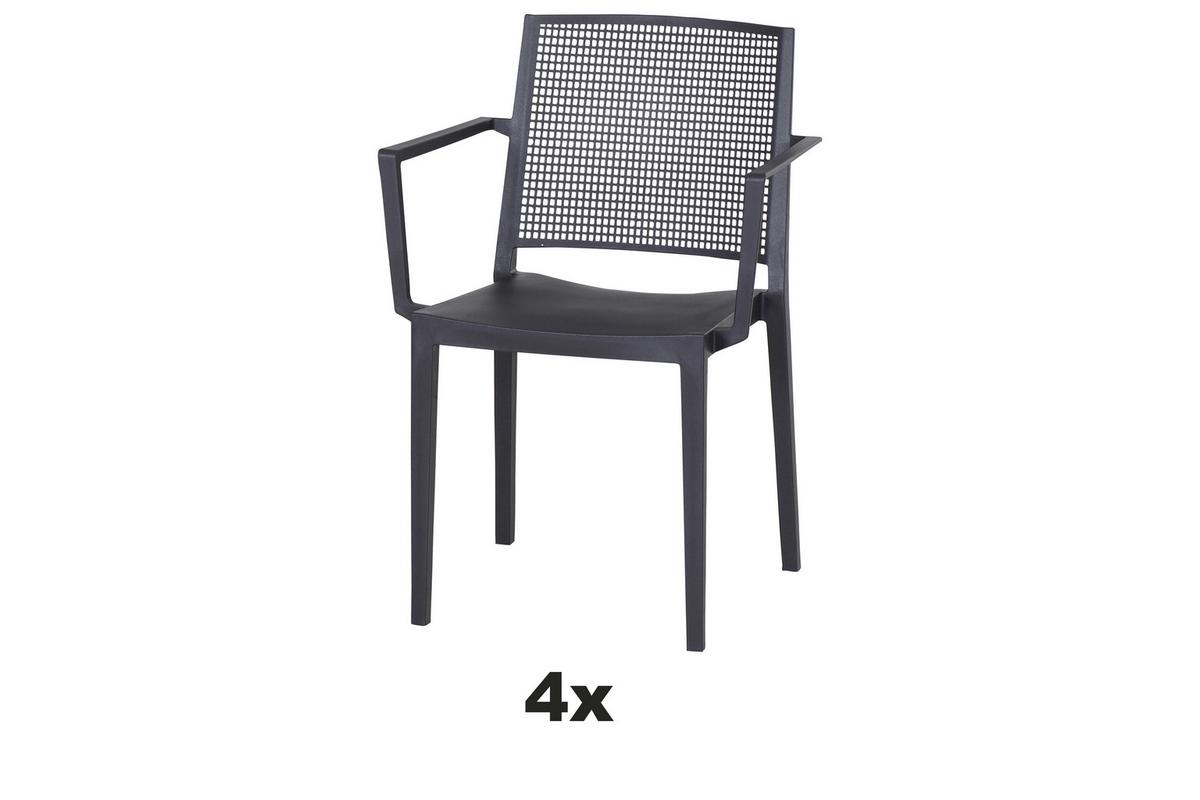 Stapelstuhl T20118 - Anthrazit, Basics, Kunststoff (46/80/56cm) - Siena Garden
