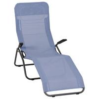 Sonnenliege J40966 Stahl, Klappbar - Anthrazit/Hellblau, MODERN, Textil/Metall (72,5/103,5/144cm) - Siena Garden