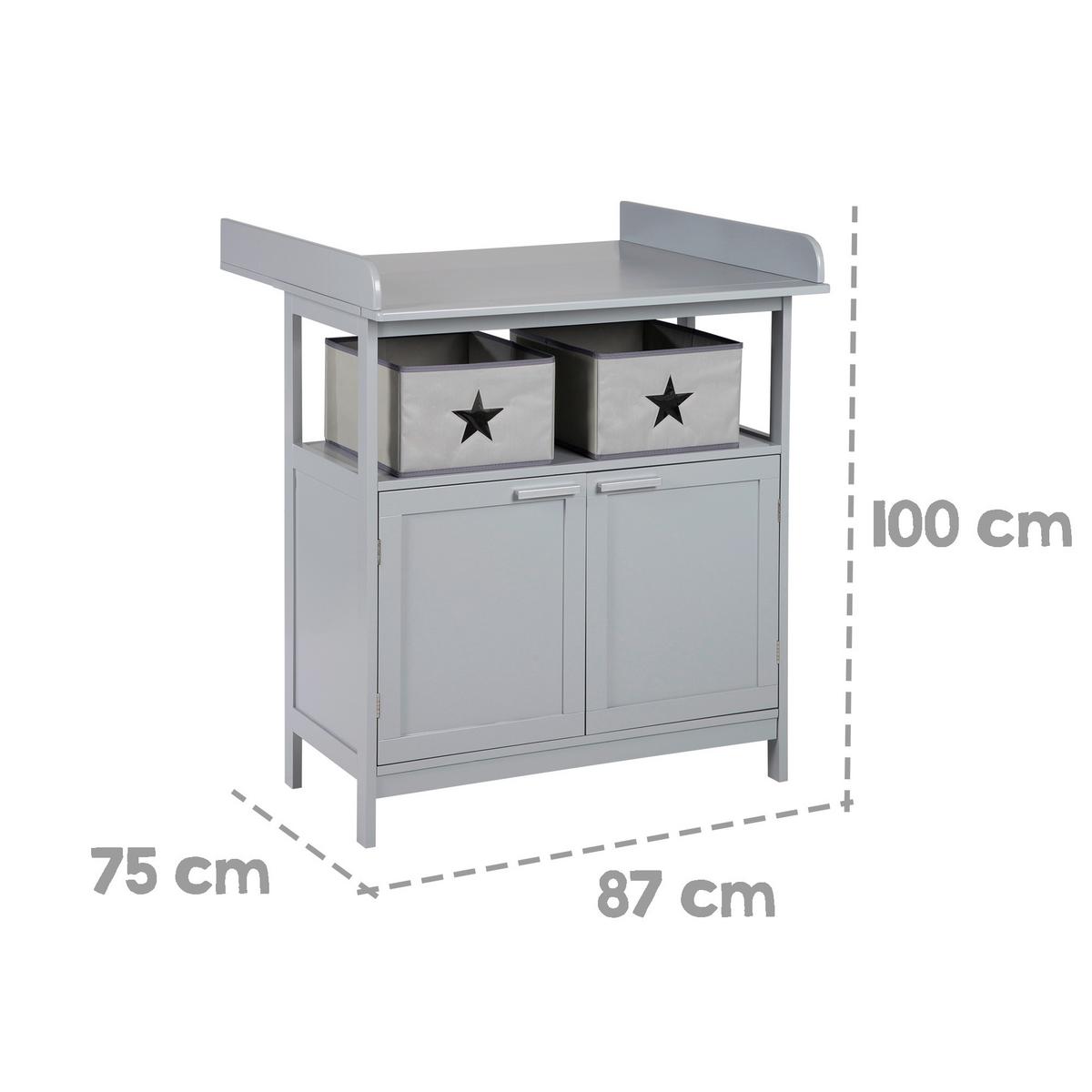 Wickelkommode 'Hamburg' taupe - Taupe, Basics, Holzwerkstoff (87/100/75cm)