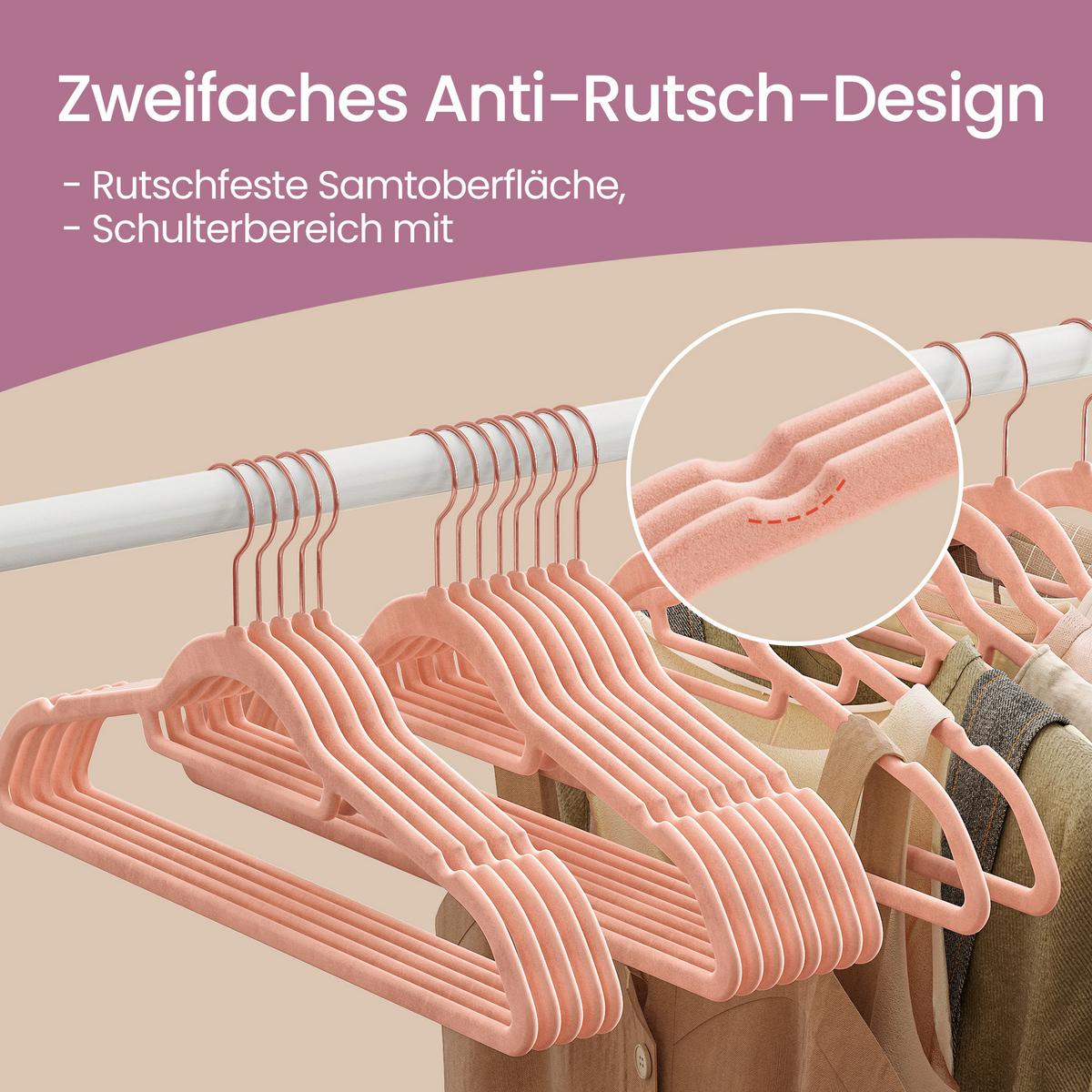 Kleiderbügel Pink B: 42,7 cm - Pink, Basics, Kunststoff/Metall (42,7/22/0,6cm)