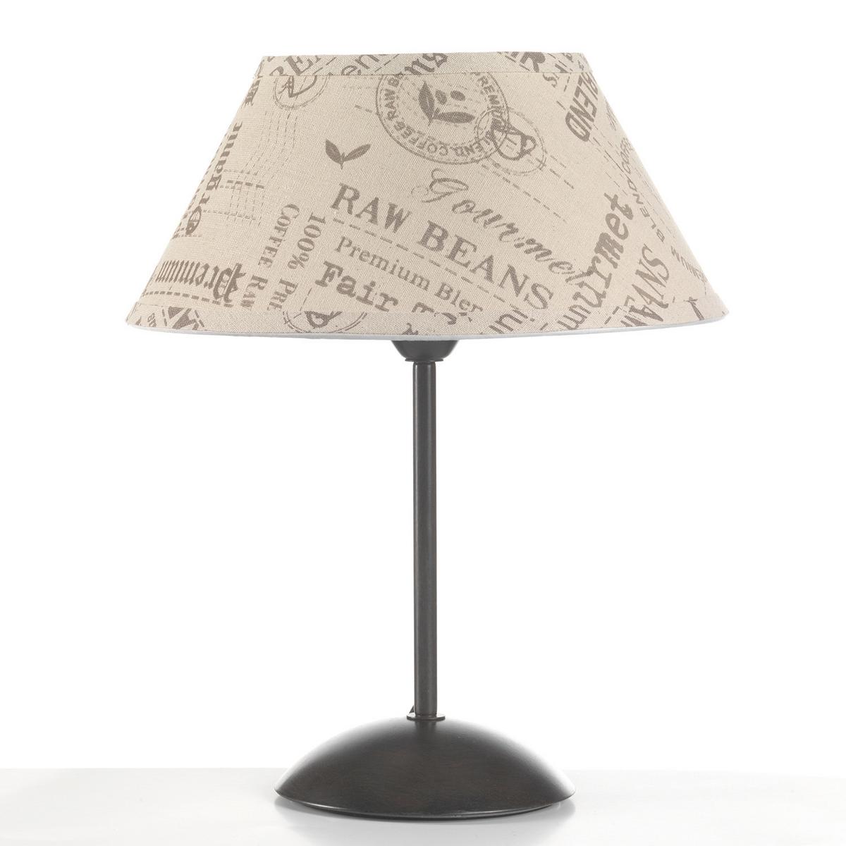 Tischleuchte Schwarz Cognac L: 30 cm 22w - Cognac/Schwarz, Basics, Kunststoff/Textil (30/30/40cm)
