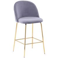 Bárszék Art Deco Bar *TOP ÁR* - aranyszínű/szürke, Modern, textil/fa (50/97/55cm) - Best Price