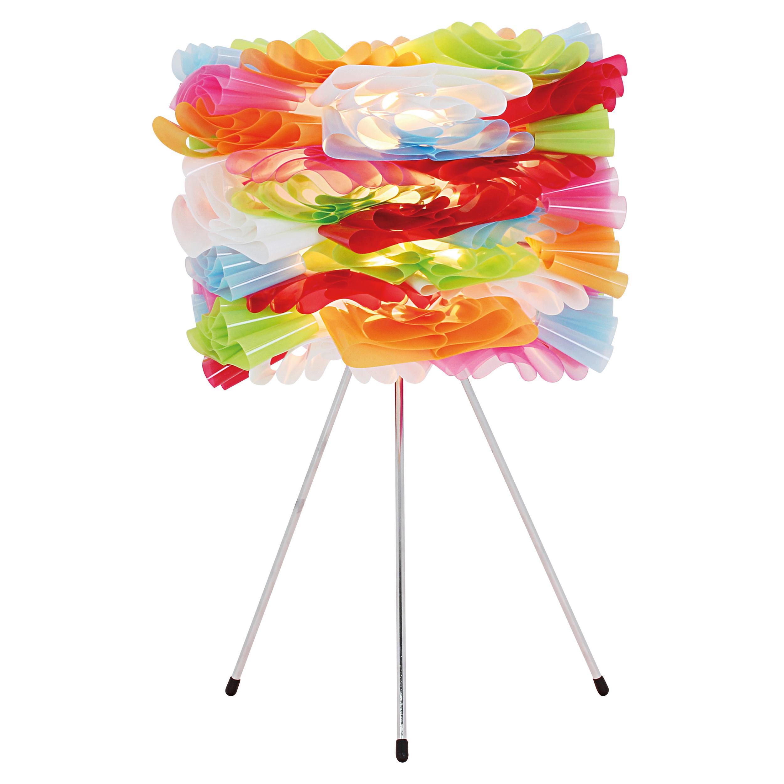 Tischlampe Volant dimmbar Multicolor