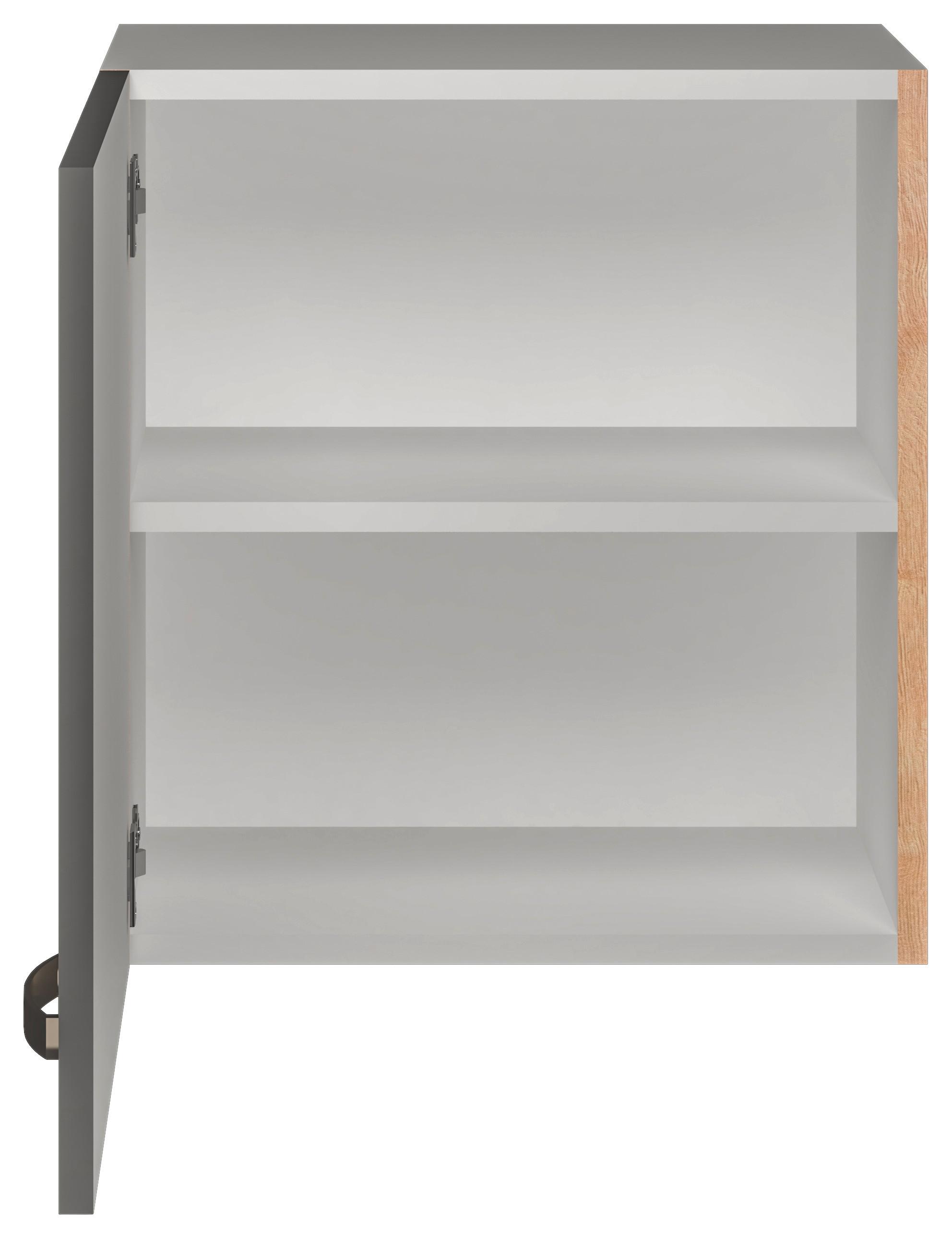 Kuchyňská horní skříňka SHADOW 50cm - dub San Remo/tmavě šedá, Moderní, kov/kompozitní dřevo (50/54/32cm)