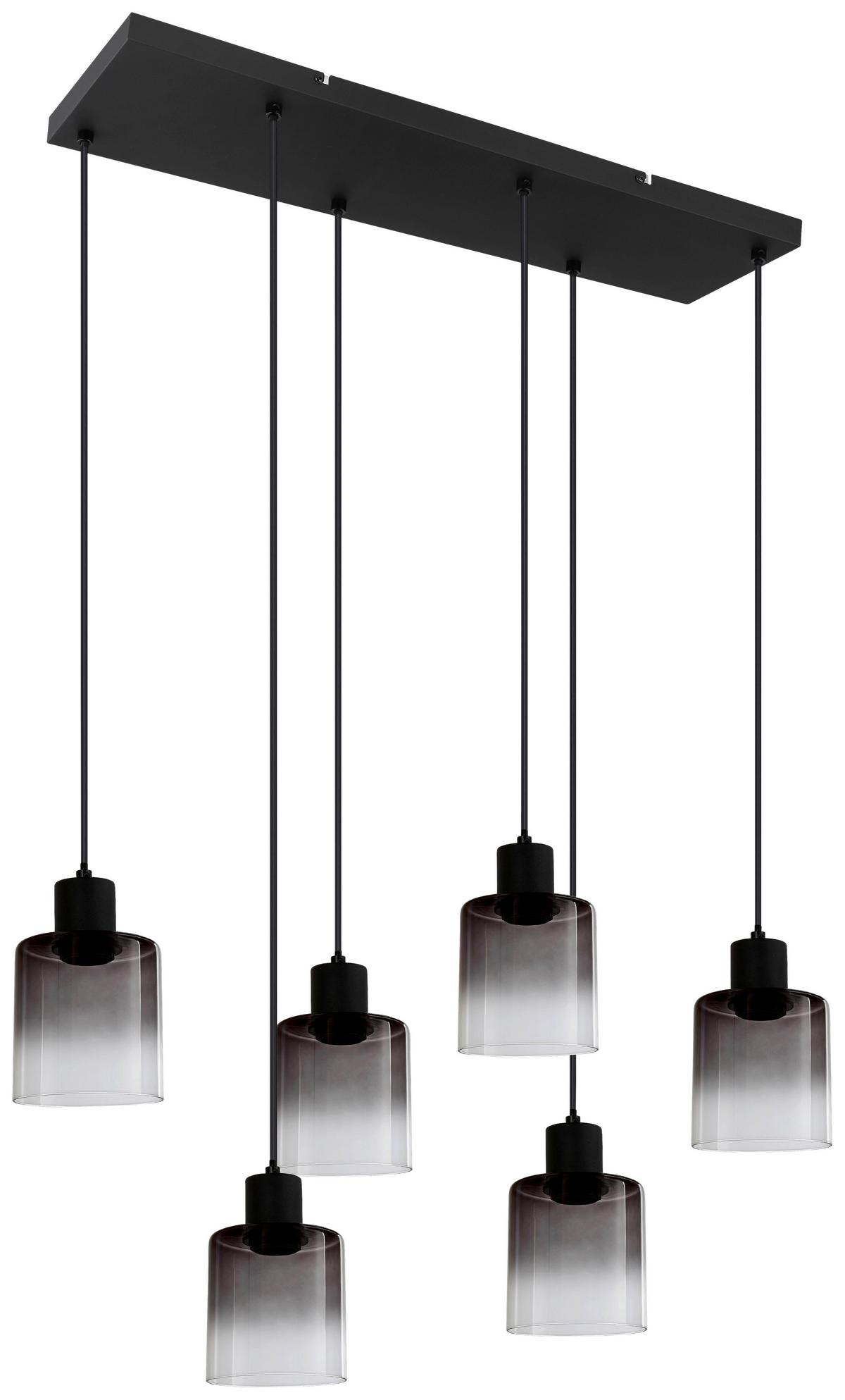 ZÁVĚSNÉ SVÍTIDLO ESTELLE - černá, kov/sklo (77/18/120cm) - Mömax