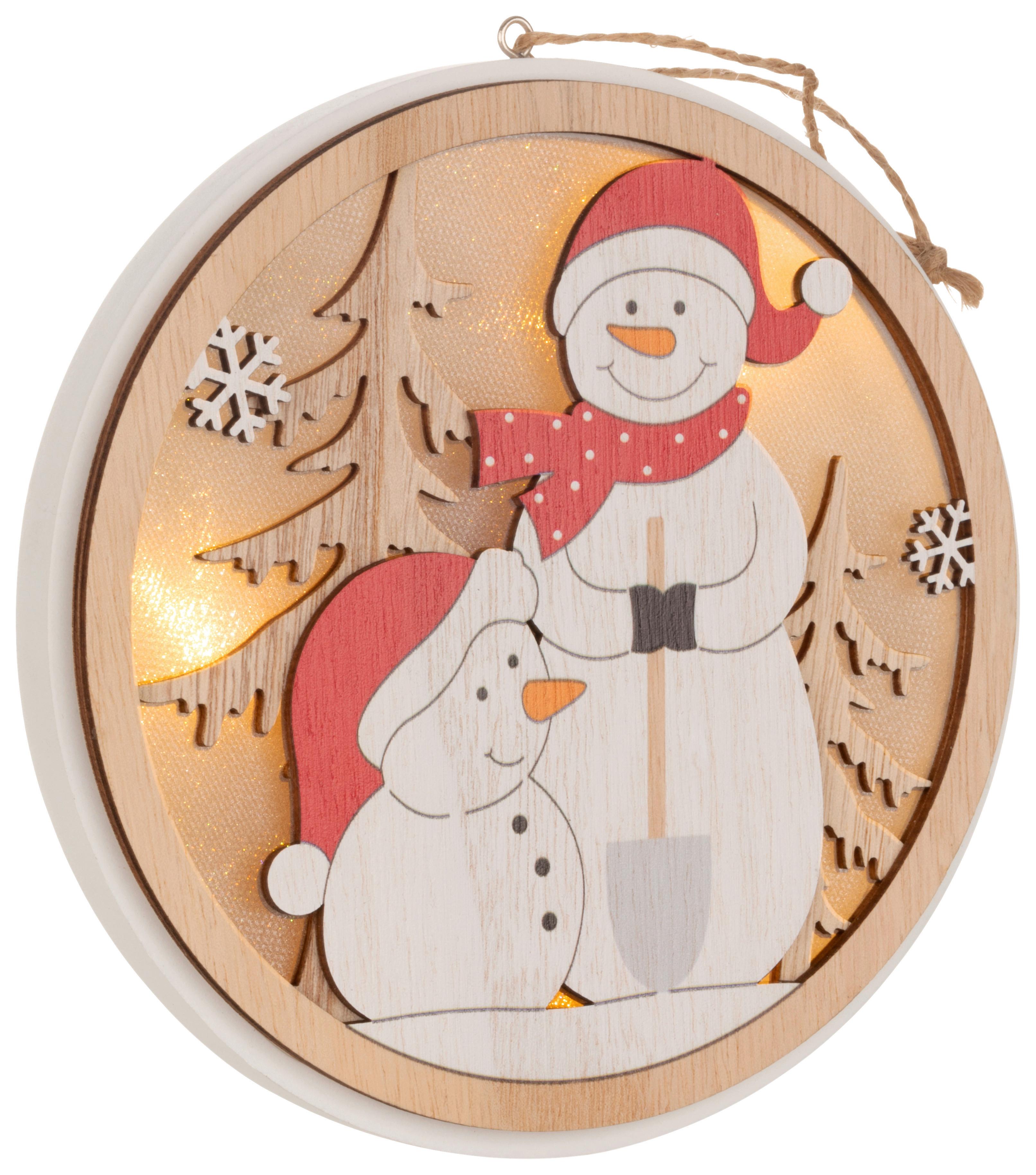 DEKORAČNÉ LED SVIETIDLO ROI -PAZ- - čierna/biela, Konventionell, drevo/plast (16,5/2cm) - Modern Living