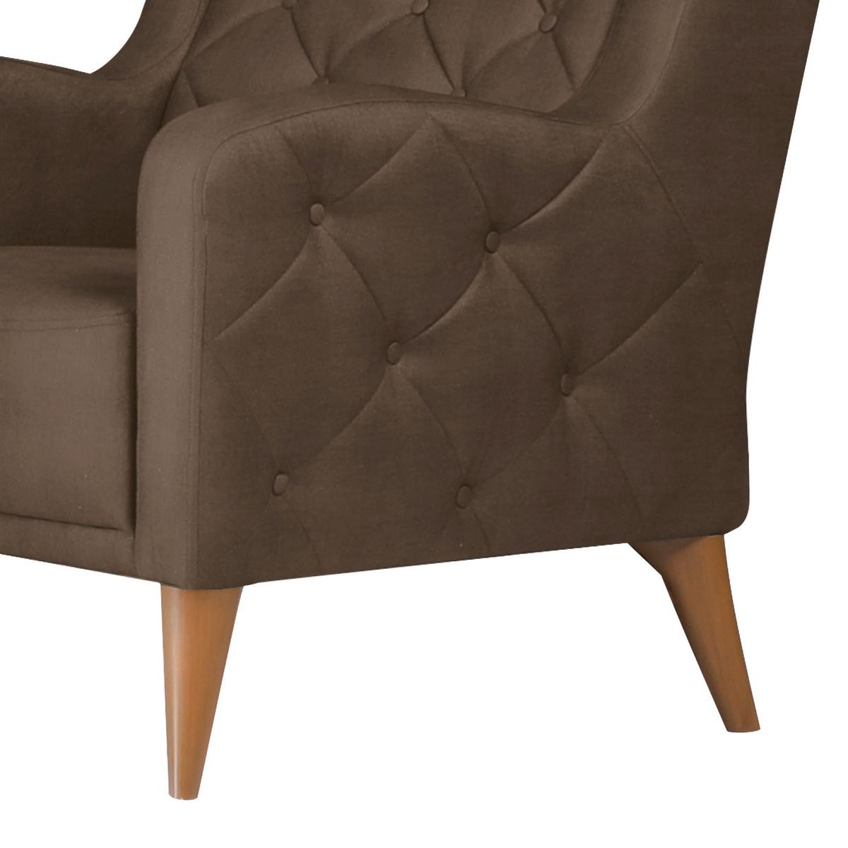 Polstersessel Leton Webstoff Braun - Hellbraun/Braun, Design, Textil (75/76/92cm) - Livetastic