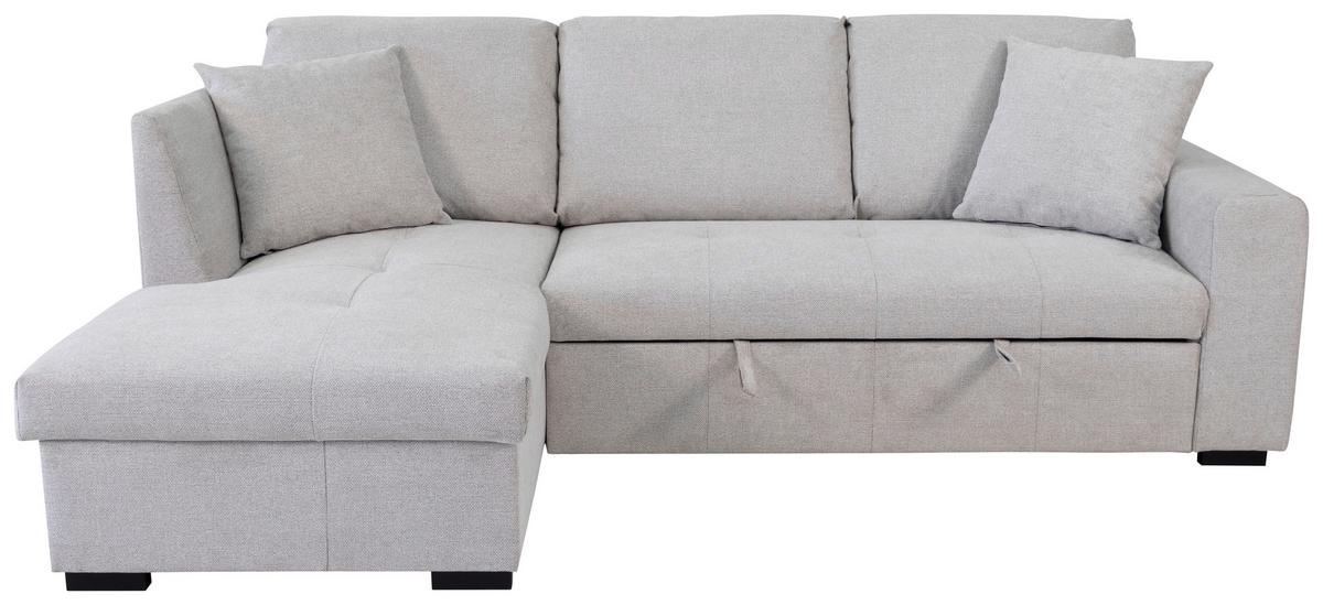 Ecksofa Lukas Silberfarben S: 158x239 Cm - Silberfarben, Trend, Textil (158/239cm)