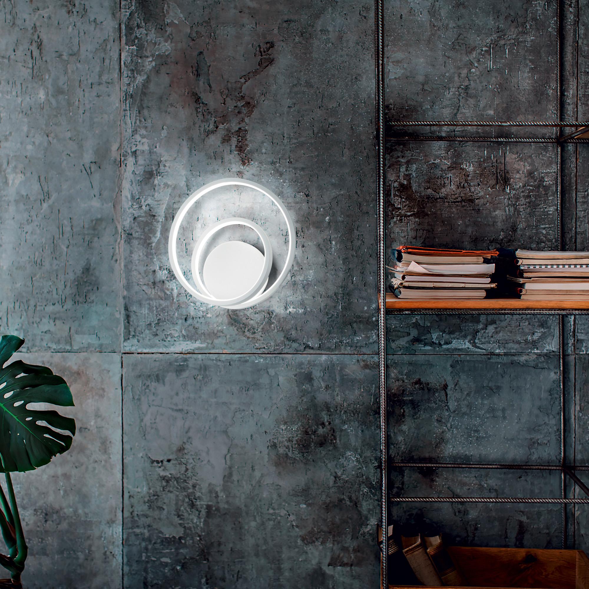 LED-Wandleuchte Bianco Weiß L: 29 cm - Weiß, Design, Kunststoff/Metall (29/30/8cm) - Ideal Lux