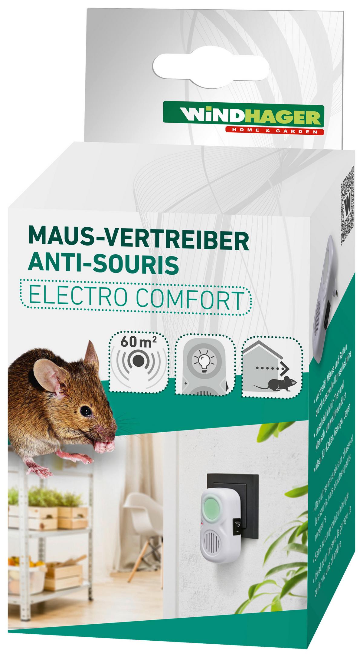 Tiervertreiber Electro Comfort Mäuseabwehr - Weiß, Basics, Kunststoff (9,5/5,5/7cm)