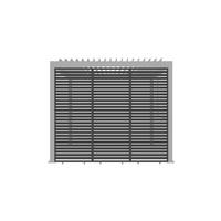 Lamellenwand fix 93cm Core + für Pergola 3x4m und 3x6m - Anthrazit, Basics, Metall (92,5/234/4cm) - Gardenson