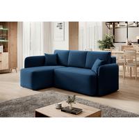 Ecksofa Hadson Blau S: 150x206 cm - Blau/Schwarz, Design, Textil (150/206cm) - MID.YOU
