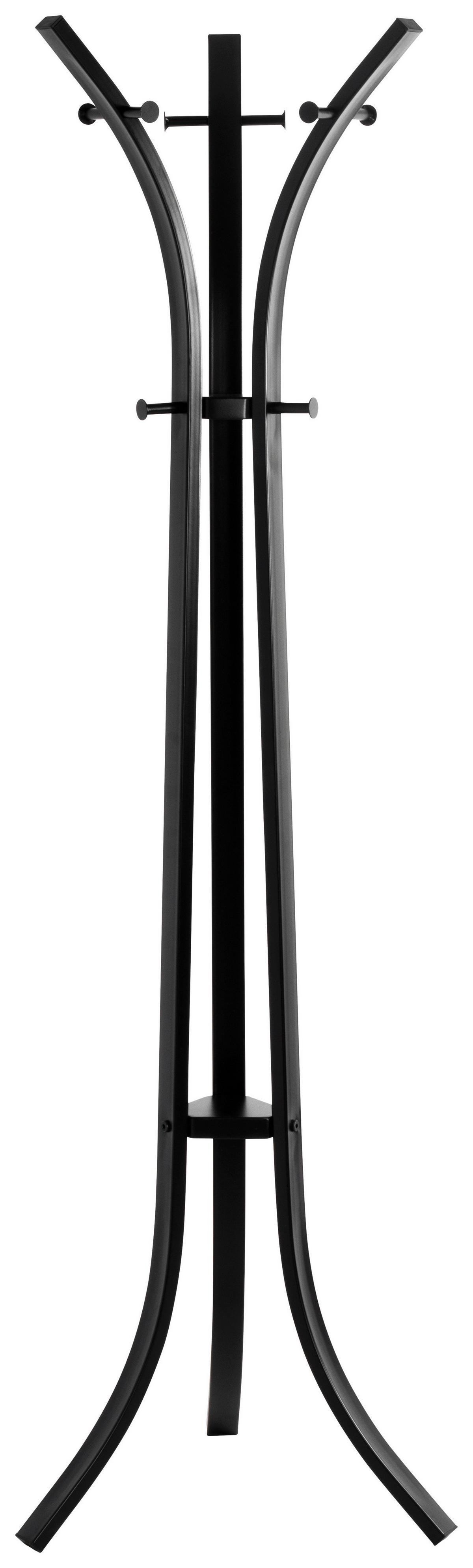 Kleiderständer 25588 Schwarz Stahl 9 Haken H: 177 Cm - Schwarz, Basics, Metall (45/177cm)