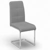 Stolička s pružným podnožím Lucie, sivá - sivá/niklová, Modern, kov/textil (43/99/60cm) - Bessagi Home
