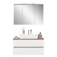 Badezimmer Marbella Weiß, Artisan Dekor 2-teilig - Weiß/Eiche Artisan, MODERN, Holzwerkstoff (100/182/47cm)
