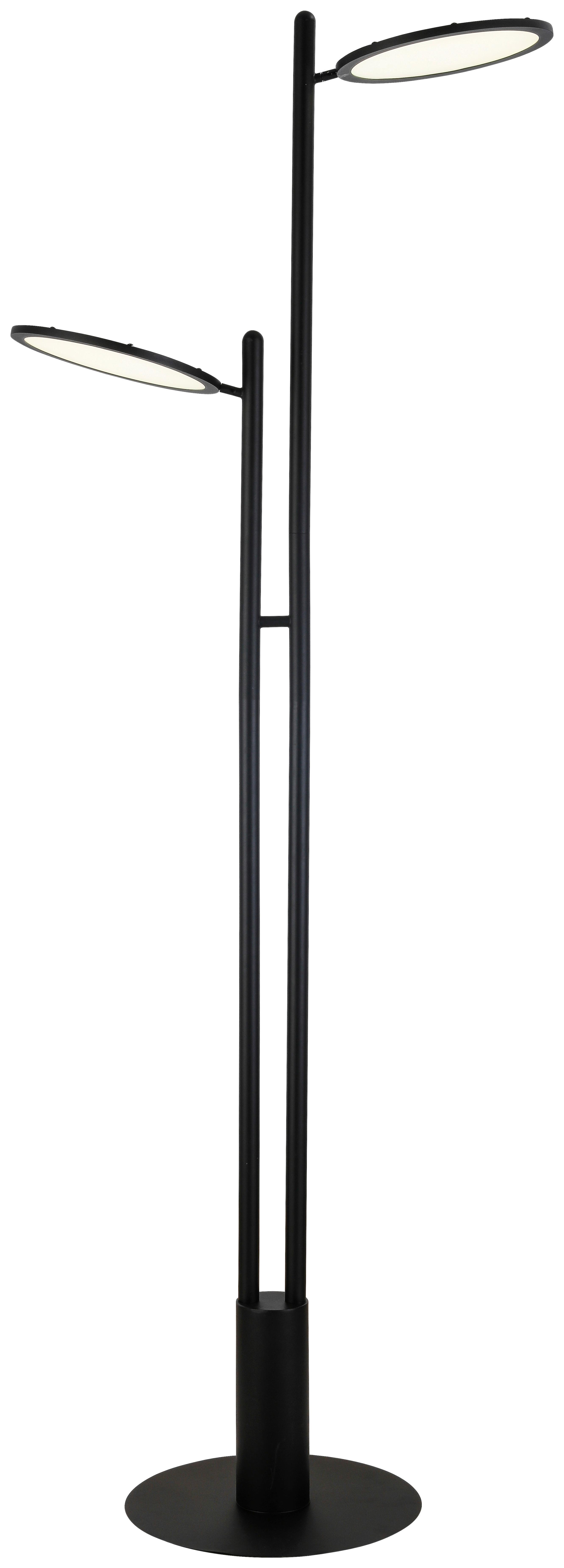 Stojací Led Svítidlo Carsten,30w,4200 Lumen - černá, Moderní, kov/plast (59,4/30/176,7cm) - Visiona