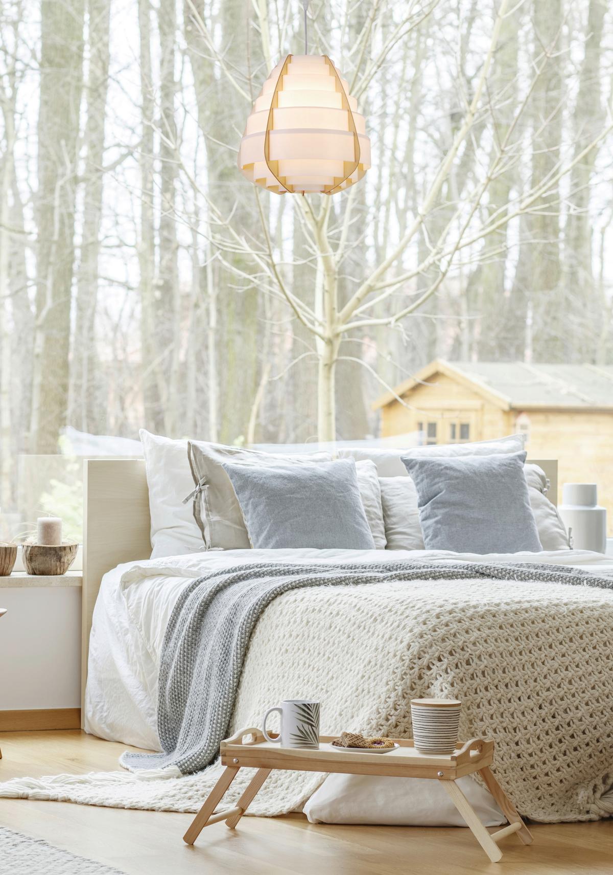 Pendelleuchte 50101038 Nagoja - Beige, Natur, Holz (37/37/145cm)