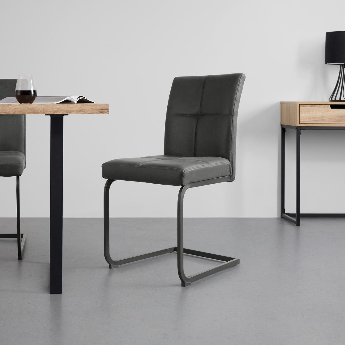 Houpací židle Cooper, COOPER - šedá/černá, Moderní, kov/textil (45/93/60cm) - Mömax