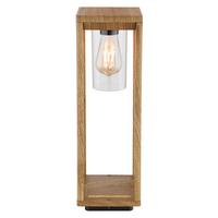 Außenleuchte Candela 15 Watt Aluminium - Klar/Naturfarben, Basics, Kunststoff/Metall (15/15/50cm) - Globo