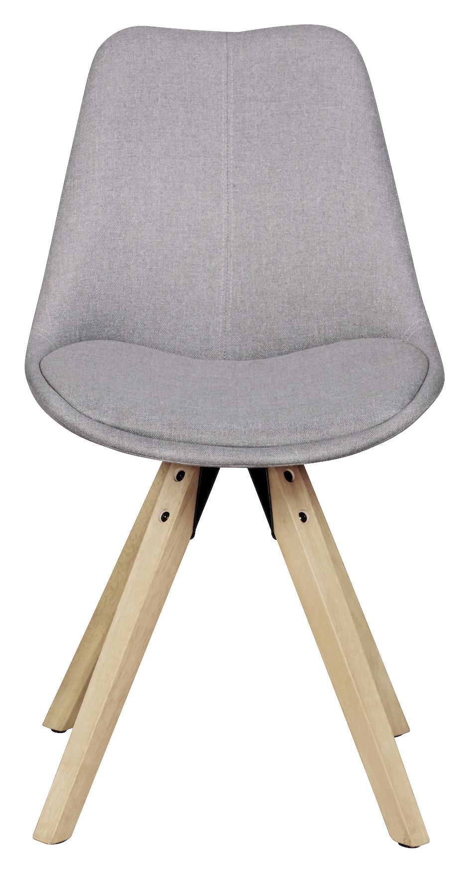 Sada stoličiek LIMA sivá - sivá/farba duba, Design, drevo/textil (48/89/42cm) - MID.YOU