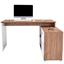 Rohový Písací Stôl Ludwig - farby dubu/biela, Moderný, kompozitné drevo (140/76/130cm) Rohový Písací Stôl Ludwig - farby dubu/biela, Moderný, kompozitné drevo (140/76/130cm)