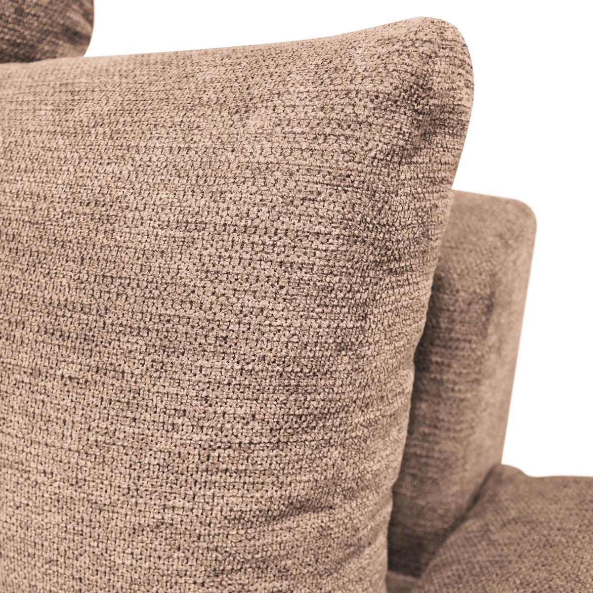 Ecksofa Mit Bettkasten Lagacy 192x260 Cm Webstoff Beige - Beige/Schwarz, Design, Textil (192/260cm) - MID.YOU