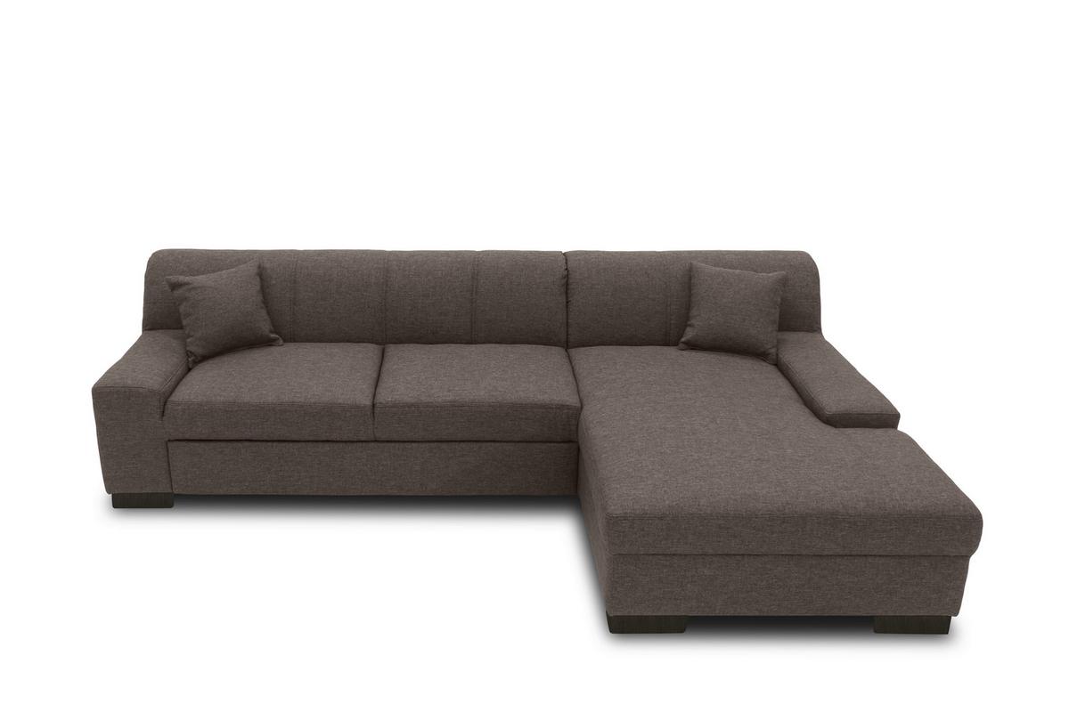 Ecksofa Norma Grau Webstoff - Wengefarben/Grau, Design, Textil (268/153cm) - MID.YOU