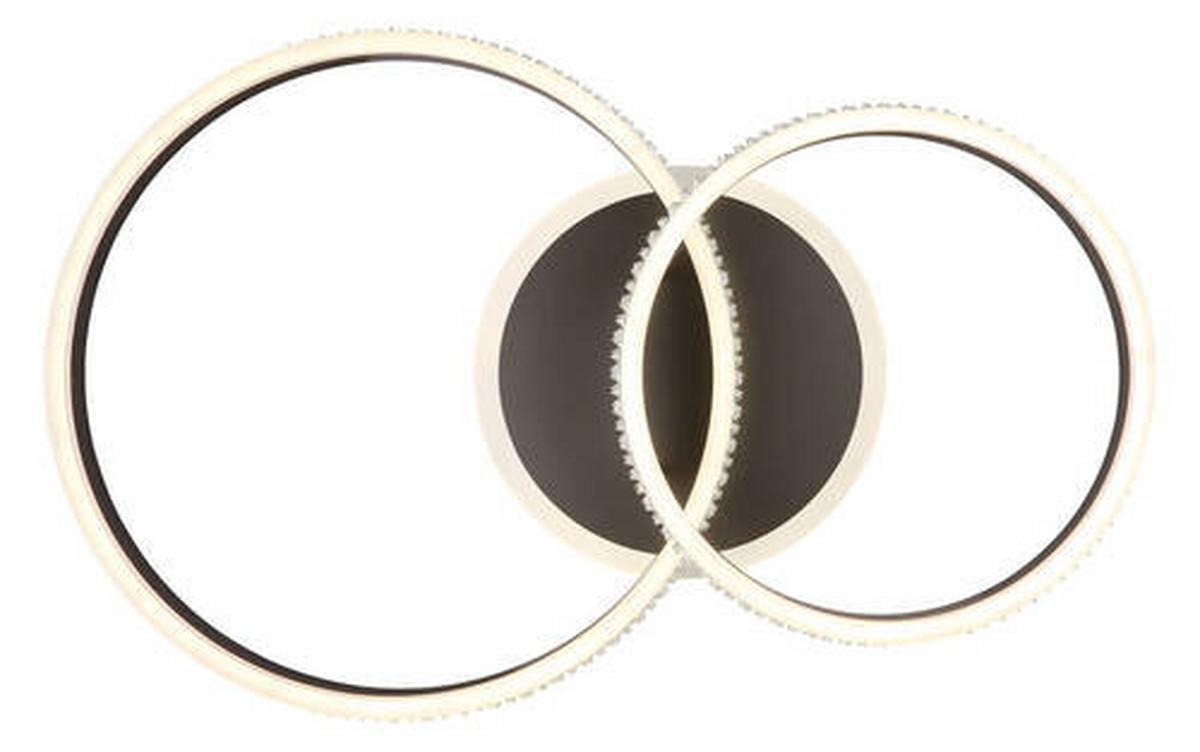 LED-Deckenleuchte 67314-50 - Klar/Titanfarben, Design, Kunststoff/Metall (65/40/14cm) - Globo
