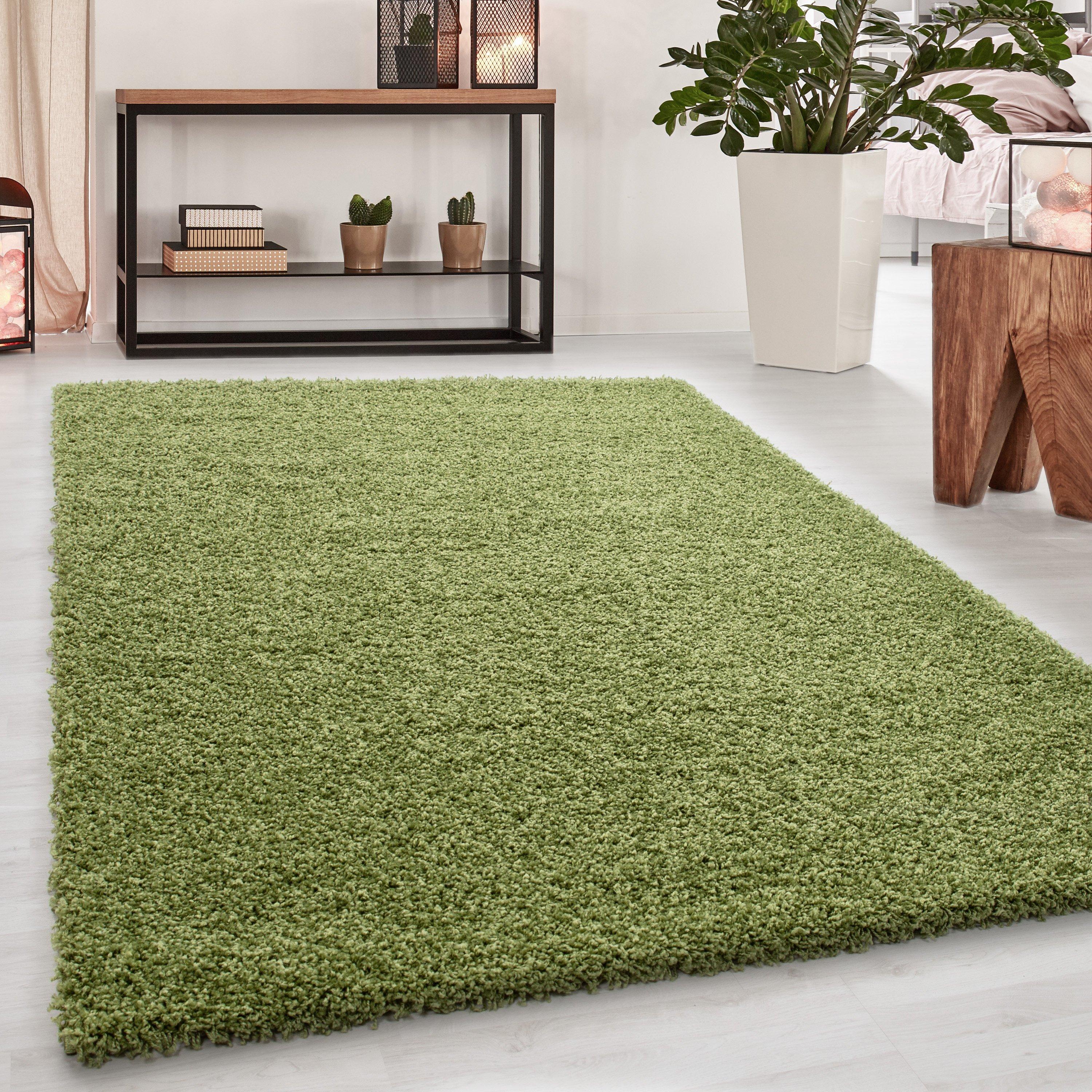 Hochflor Teppich Grün Dream 120x170 cm - Grün, Basics, Textil (120/170cm) - Novel