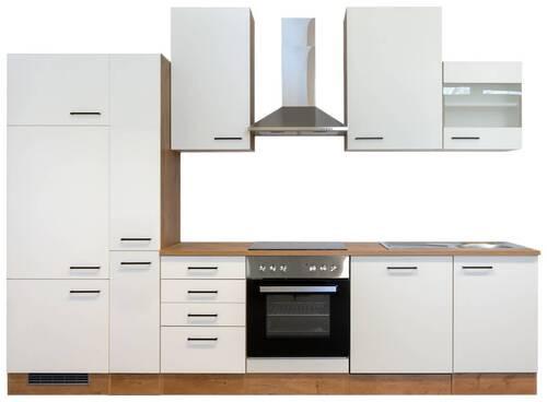 Küchenblock Avila Eichefarben/magnolie B: 310 Cm - Eichefarben/Magnolie, MODERN, Holzwerkstoff (310cm) - FlexWell