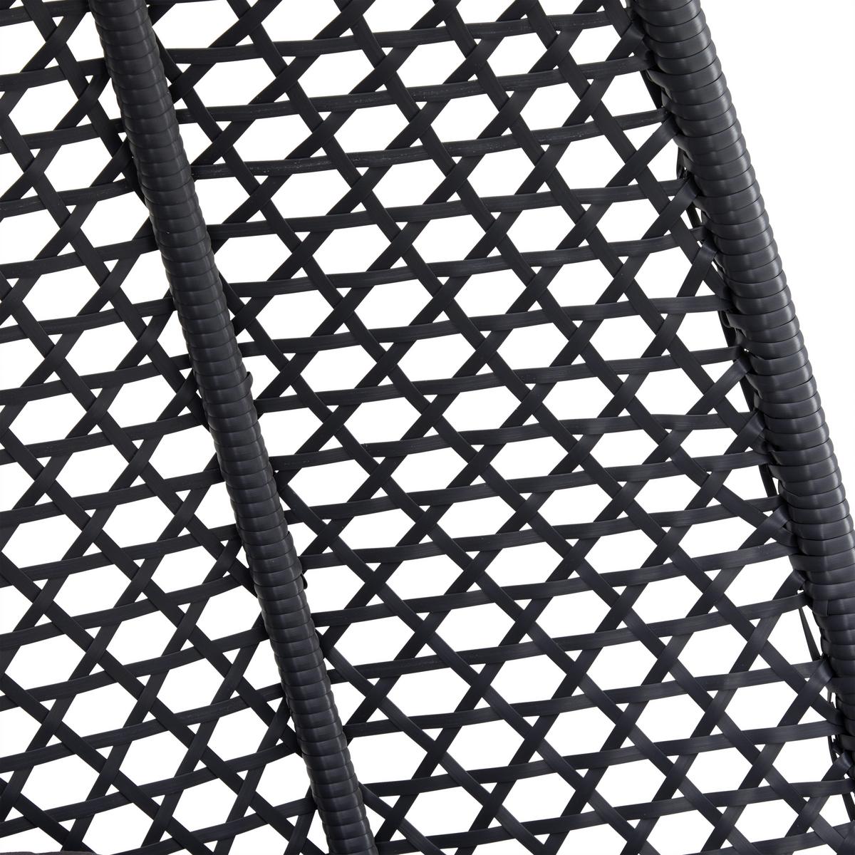 XXL Závěsné křeslo Bari včetně polštářů - šedá/tmavě šedá, Moderní, kov/textil (130/201/116cm) - Bessagi Garden