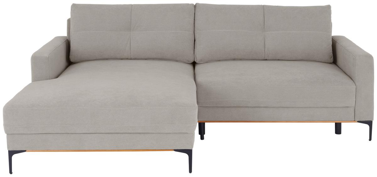 Rohová sedačka BERGAMO, ľavá, béžová - čierna/béžová, Modern, kov/textil (162/238cm) - Ondega