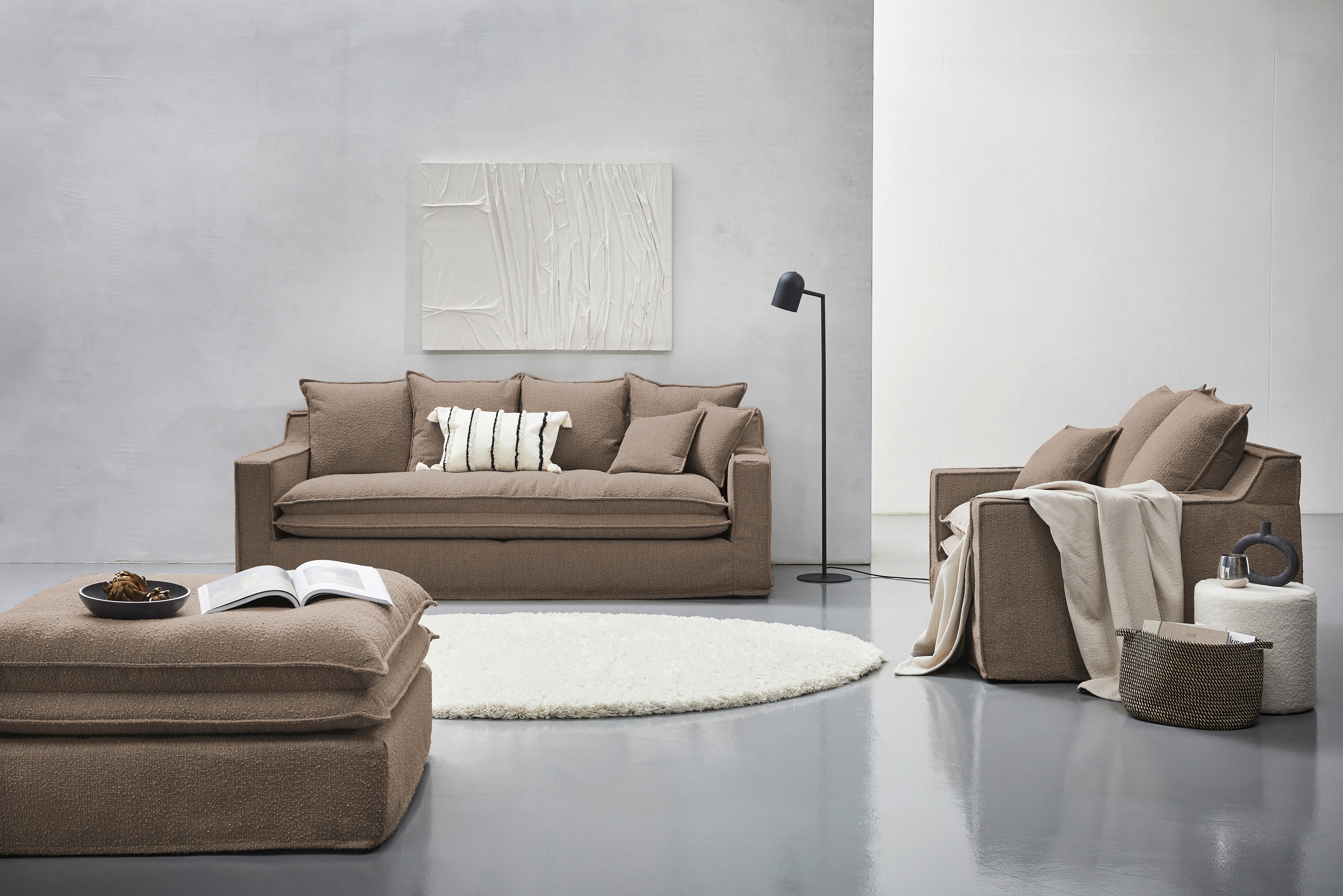 Sessel Aurora - Schwarz/Braun, Trend, Textil (129/92/105cm) - Livetastic