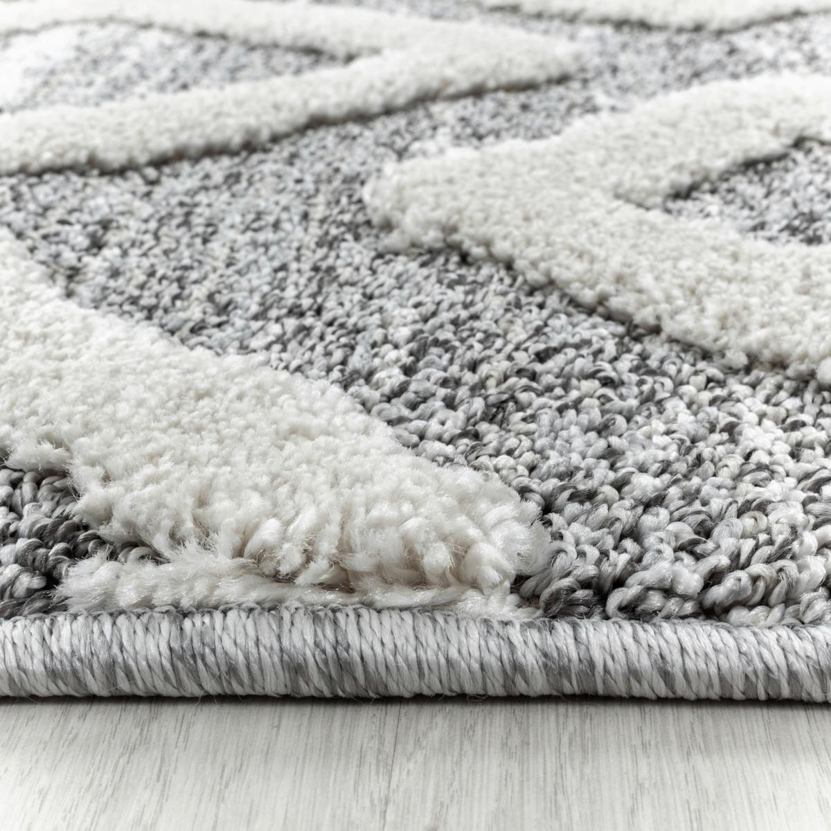 Teppich Läufer Grau Pisa 80x250 cm - Grau, KONVENTIONELL, Textil (80/250cm)