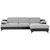 Ecksofa Titus Graphit-/silberfarben - Silberfarben/Schwarz, Design, Textil (291/80-98/178cm) - Livetastic