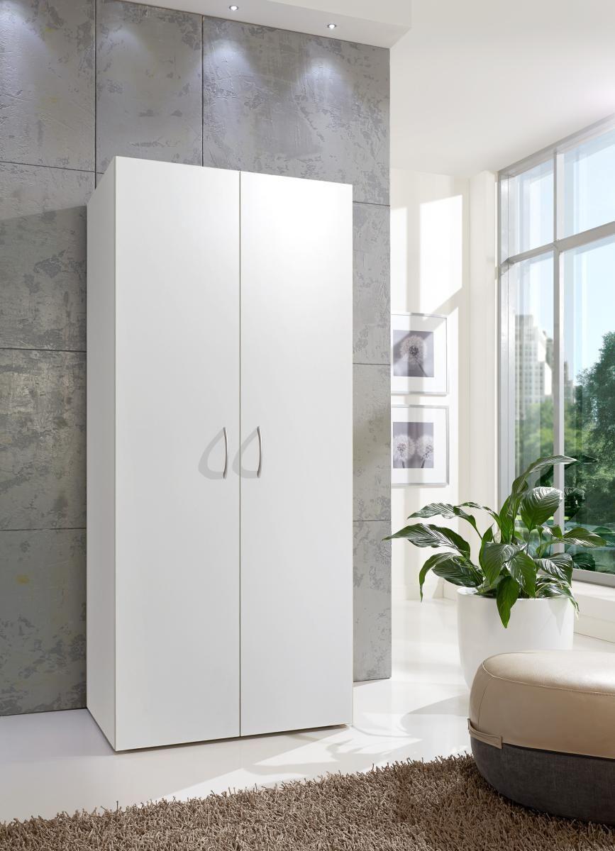 VIACÚČELOVÁ SKRIŇA MRK - biela/hliníková, Konventionell, kompozitné drevo/plast (80/185/40cm) - Mömax