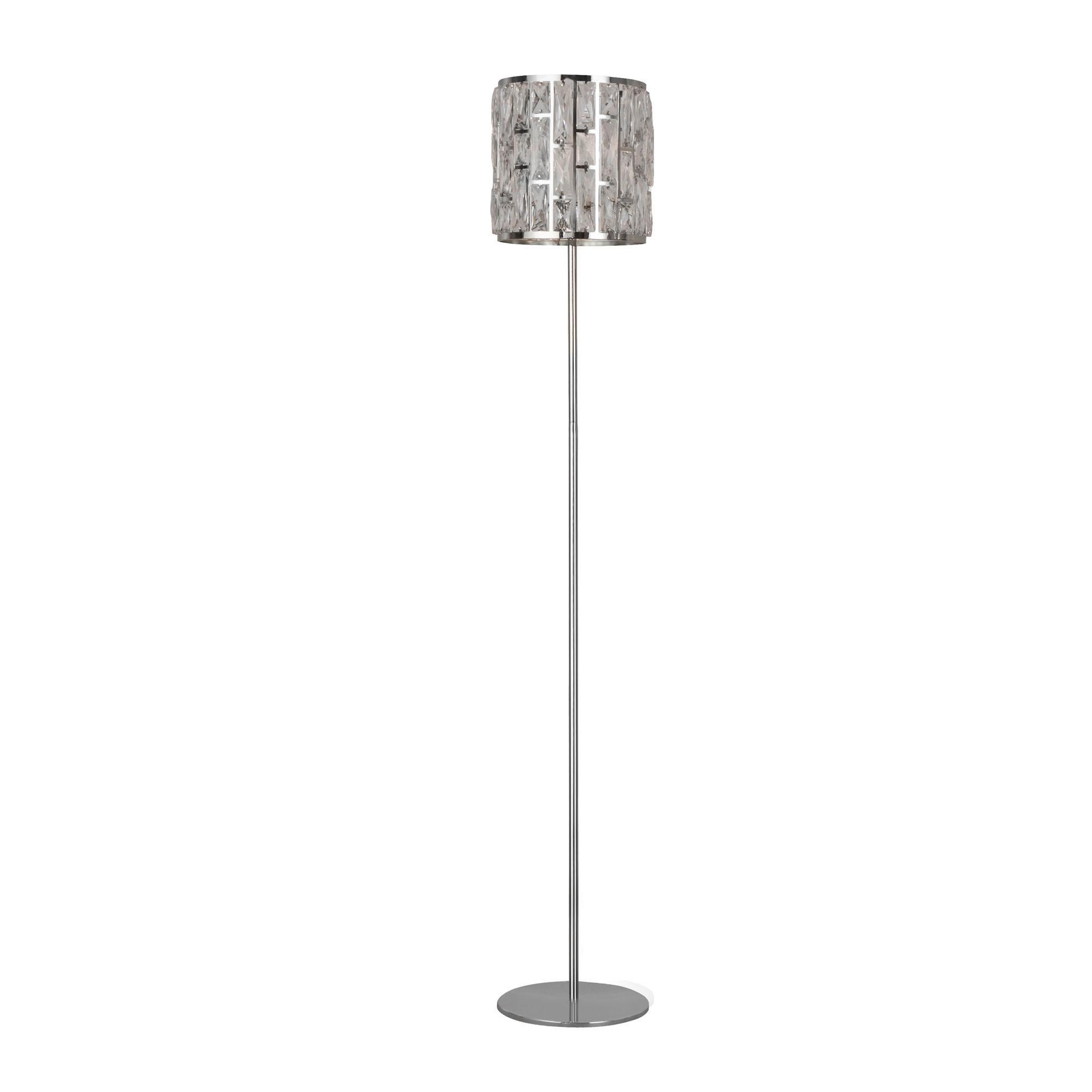 Stehleuchte Bijou Eu6589cc - Klar/Chromfarben, Design, Glas/Metall (26/155cm)